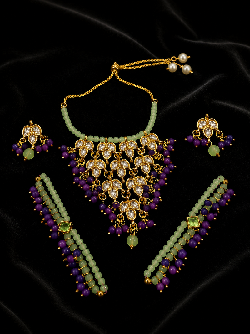 Purple Kundan