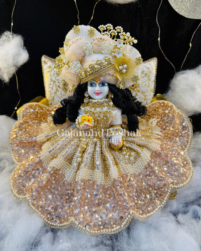 Rose Gold Sharad Poshak full view for Laddu Gopal Ji