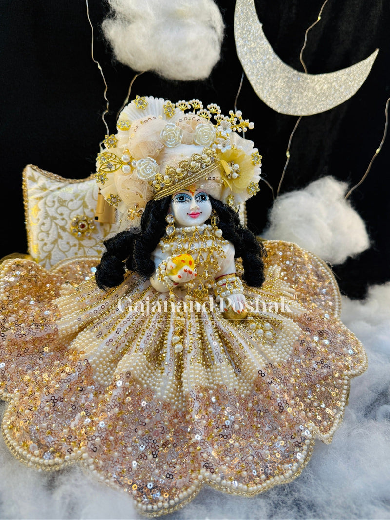 Rose Gold Sharad Poshak alternate view for Laddu Gopal Ji