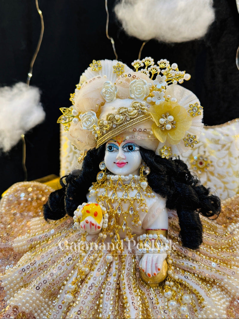 Rose Gold Sharad Poshak for Laddu Gopal Ji