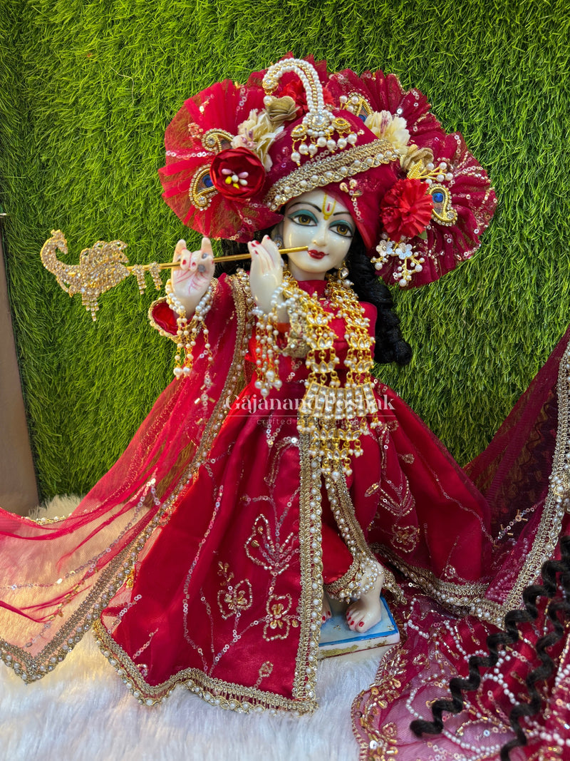 Cherry Pearl Diwali Poshak – Krishna Ji