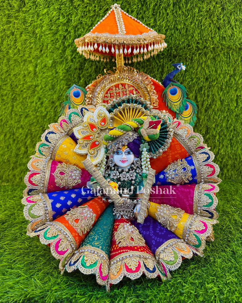 Colorful Garba Poshak for Laddu Gopal Ji